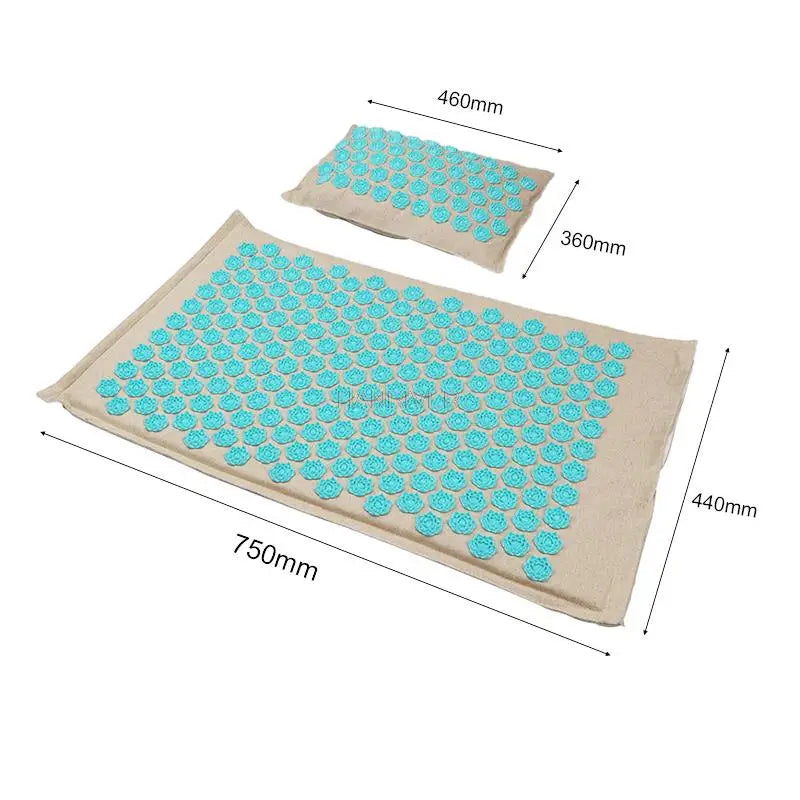 Acupressure Yoga Massage Mat & Pillow Set