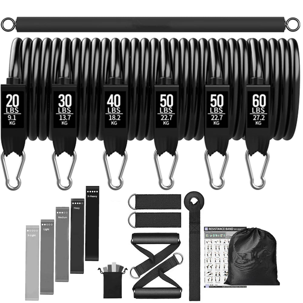 Workout Bar & Resistance Bands Set