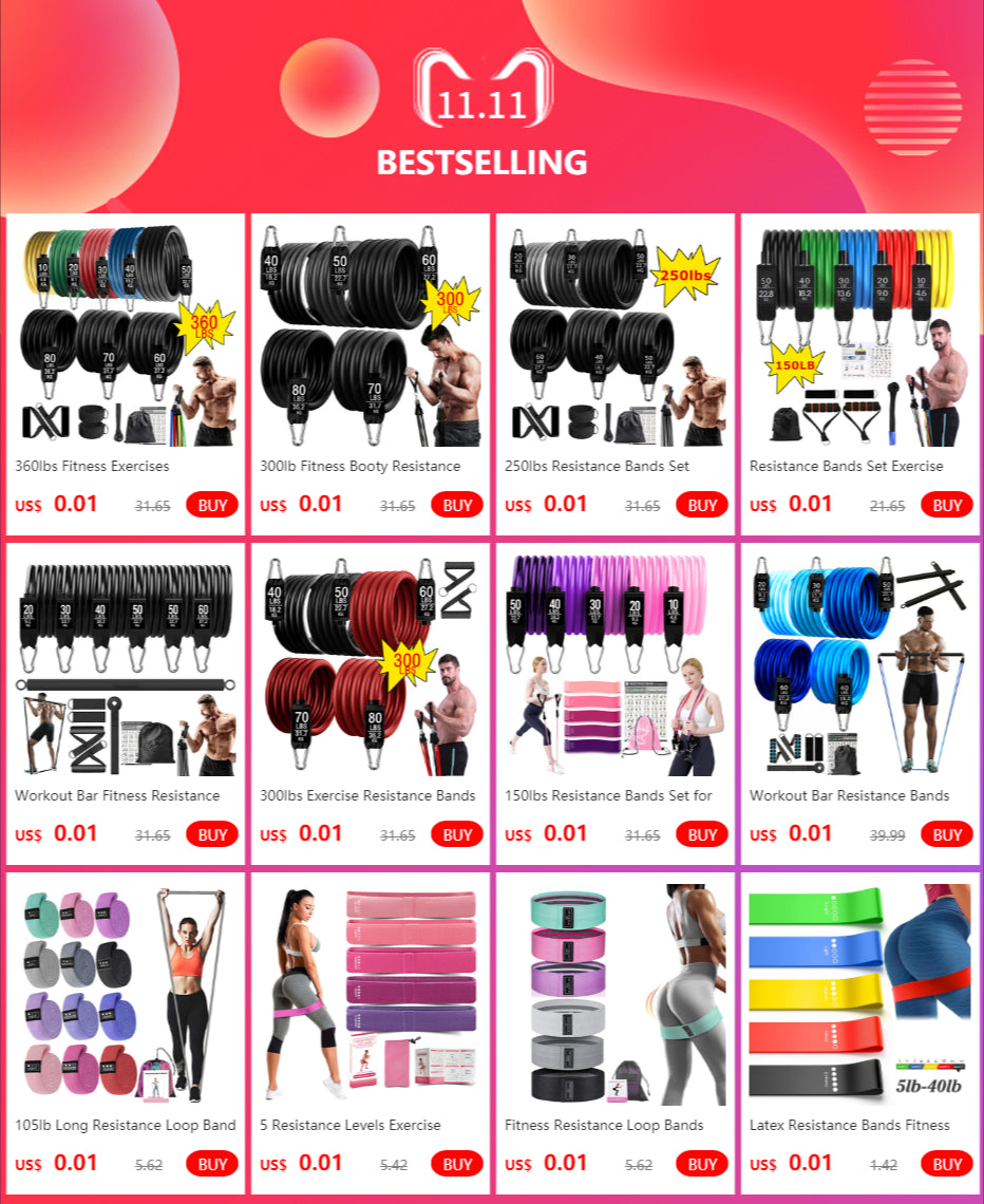 Workout Bar & Resistance Bands Set