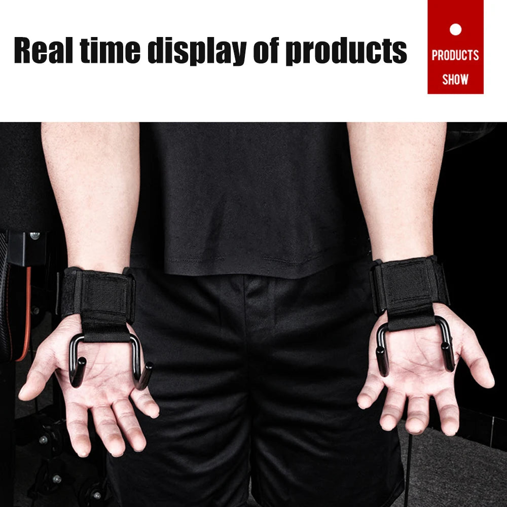 Tcare Adjustable Steel Hook Weightlifting Straps (2PCS)