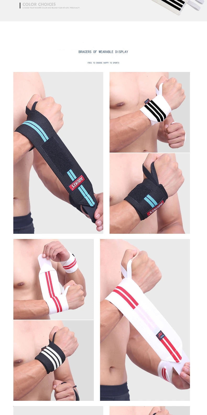 AOLIKES Weightlifting Wrist Straps (2PCS)