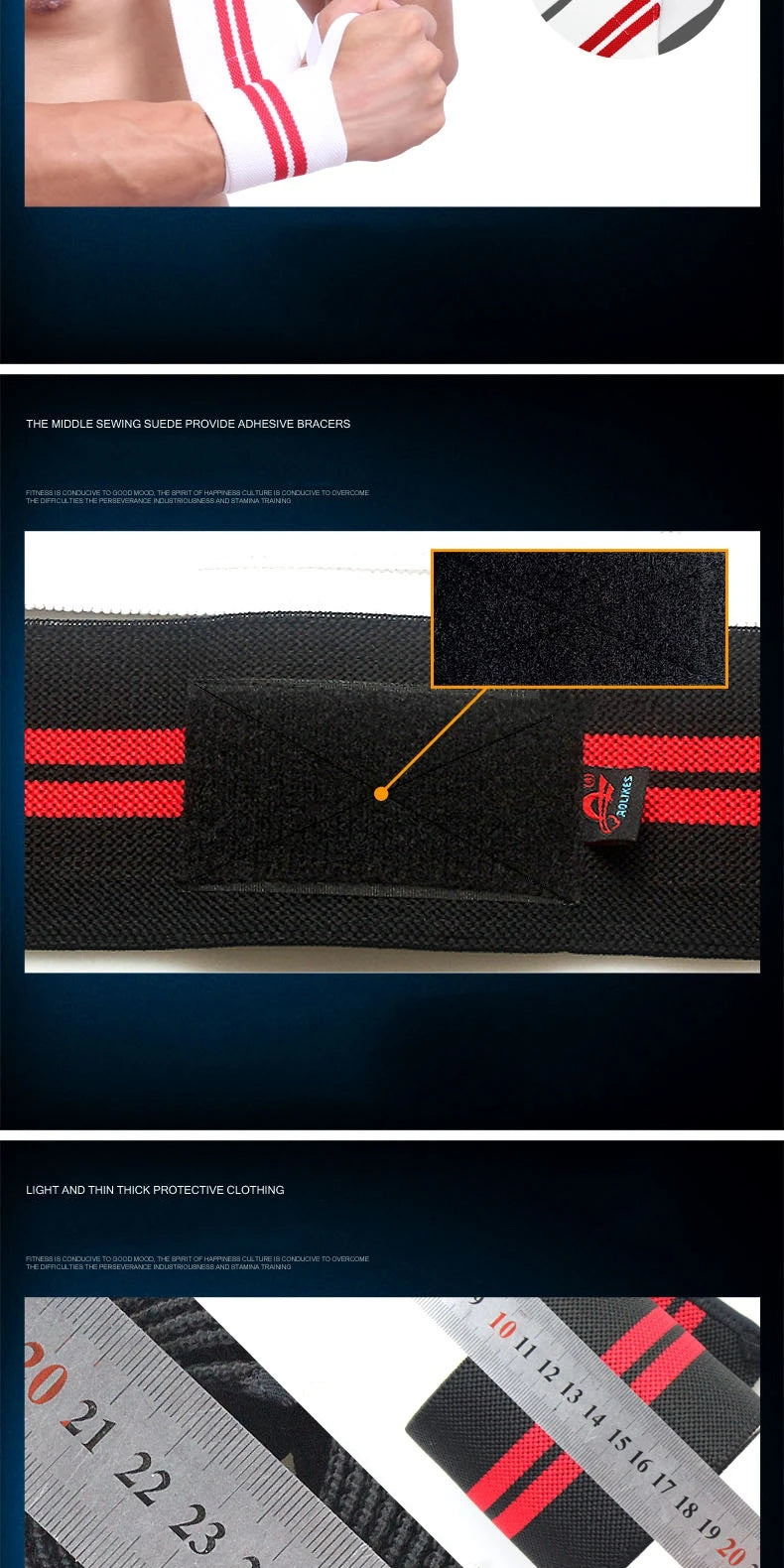AOLIKES Weightlifting Wrist Straps (2PCS)