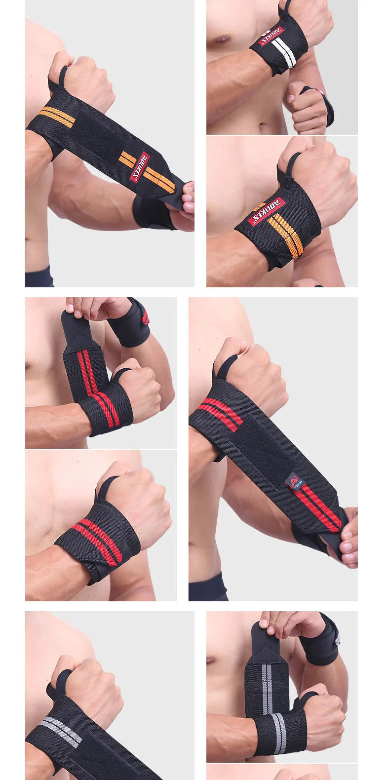 AOLIKES Weightlifting Wrist Straps (2PCS)