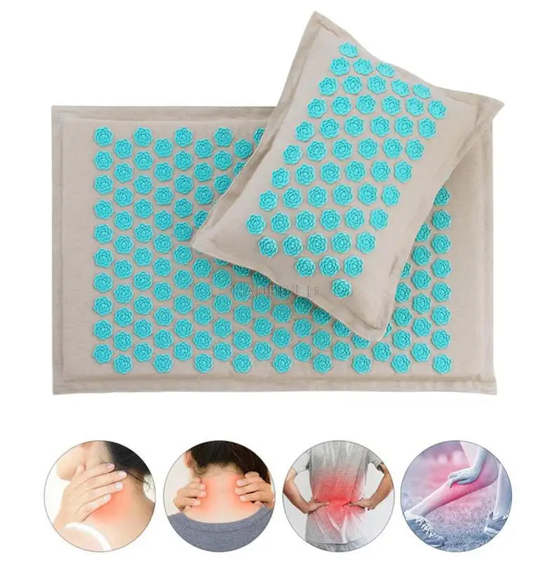 Acupressure Yoga Massage Mat & Pillow Set