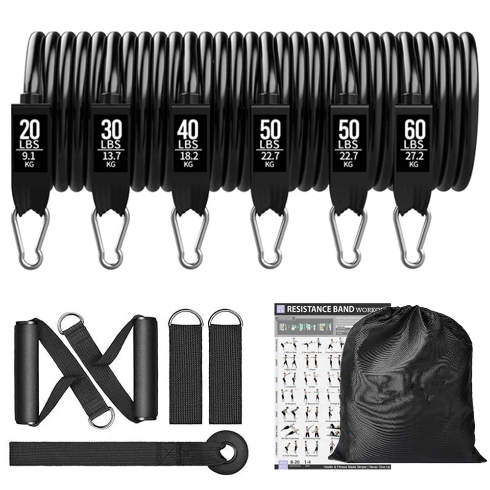Workout Bar & Resistance Bands Set