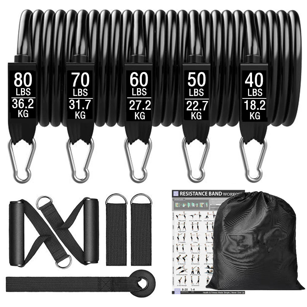 Workout Bar & Resistance Bands Set