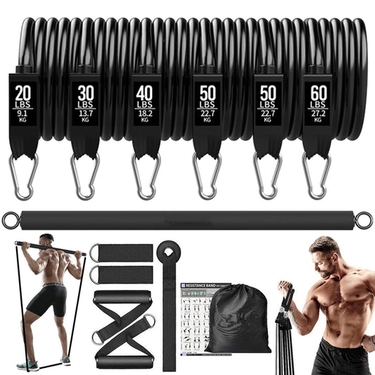 Workout Bar & Resistance Bands Set