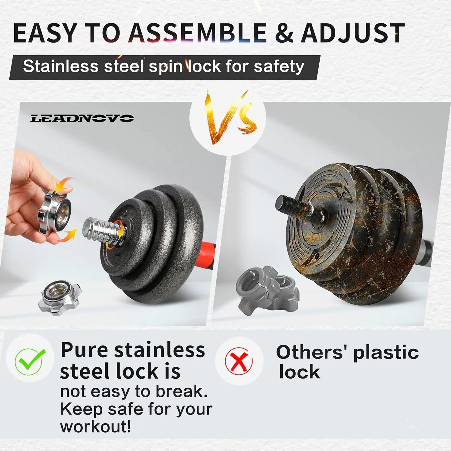 Cast Iron Adjustable Dumbbells
