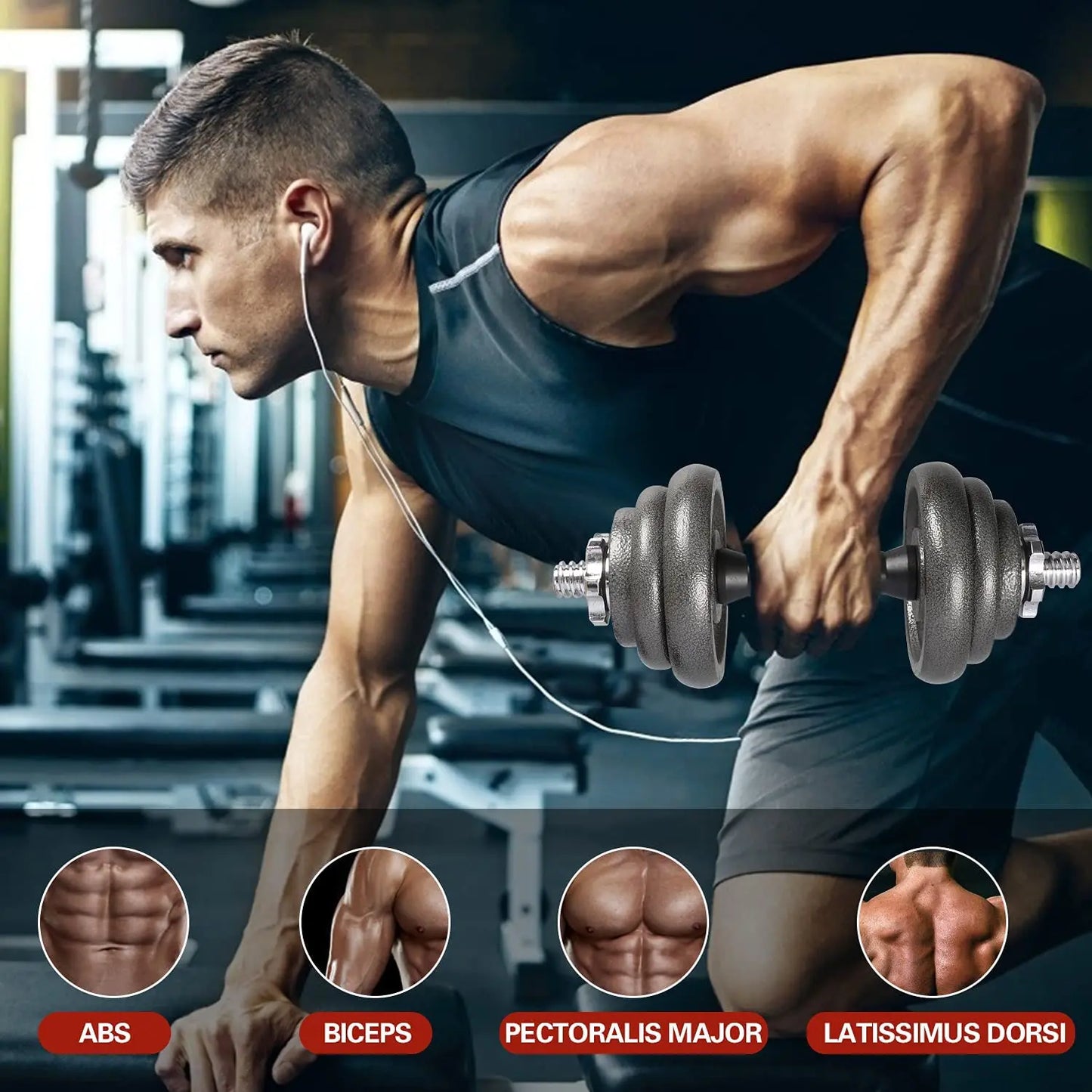Cast Iron Adjustable Dumbbells