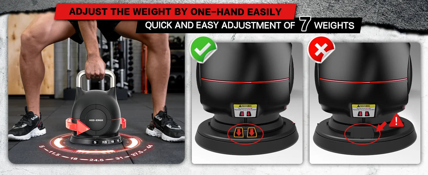 Ergonomic kettlebell set Weights(5lb-44lb)