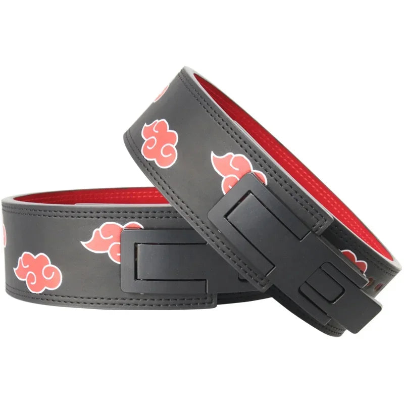 Double Row Cowhide Leather Weightlifting Belt