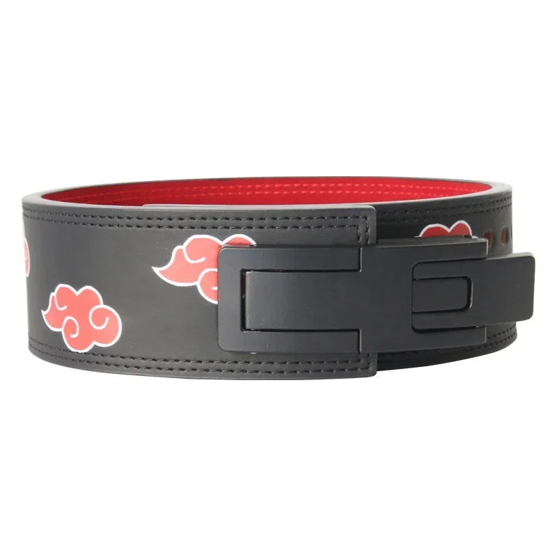 Double Row Cowhide Leather Weightlifting Belt