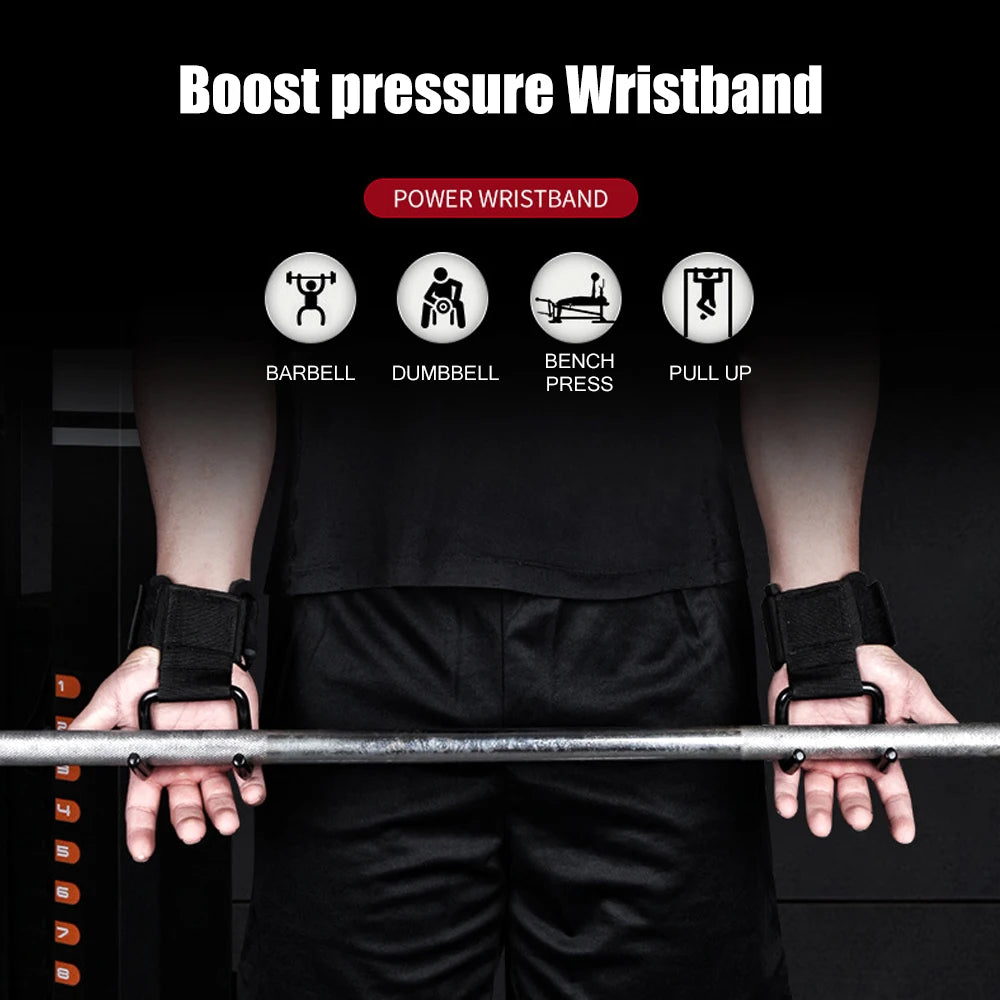 Tcare Adjustable Steel Hook Weightlifting Straps (2PCS)