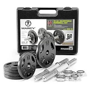 AQMarcy 40 lbs Adjustable Dumbbell Set