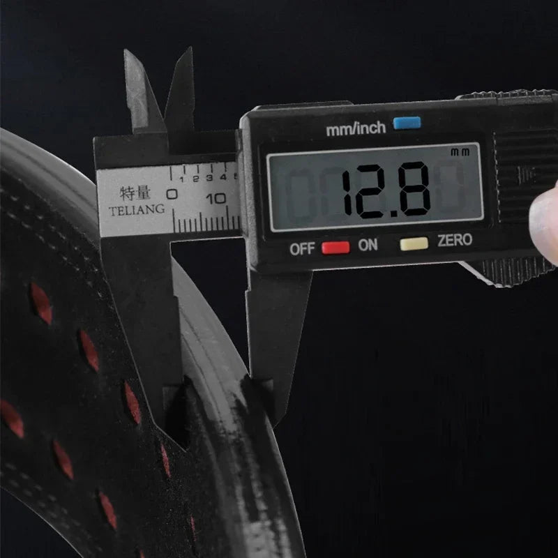 Double Row Cowhide Leather Weightlifting Belt