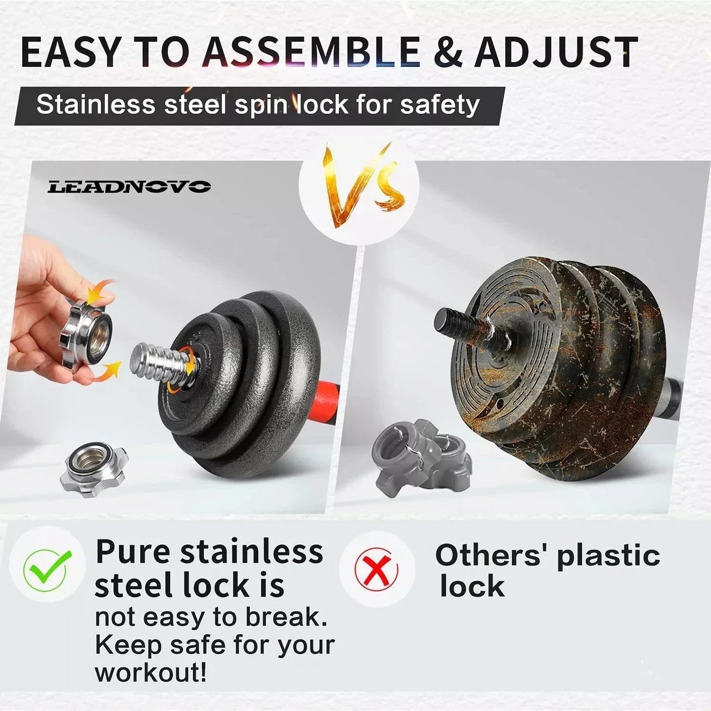 Cast Iron Adjustable Dumbbells