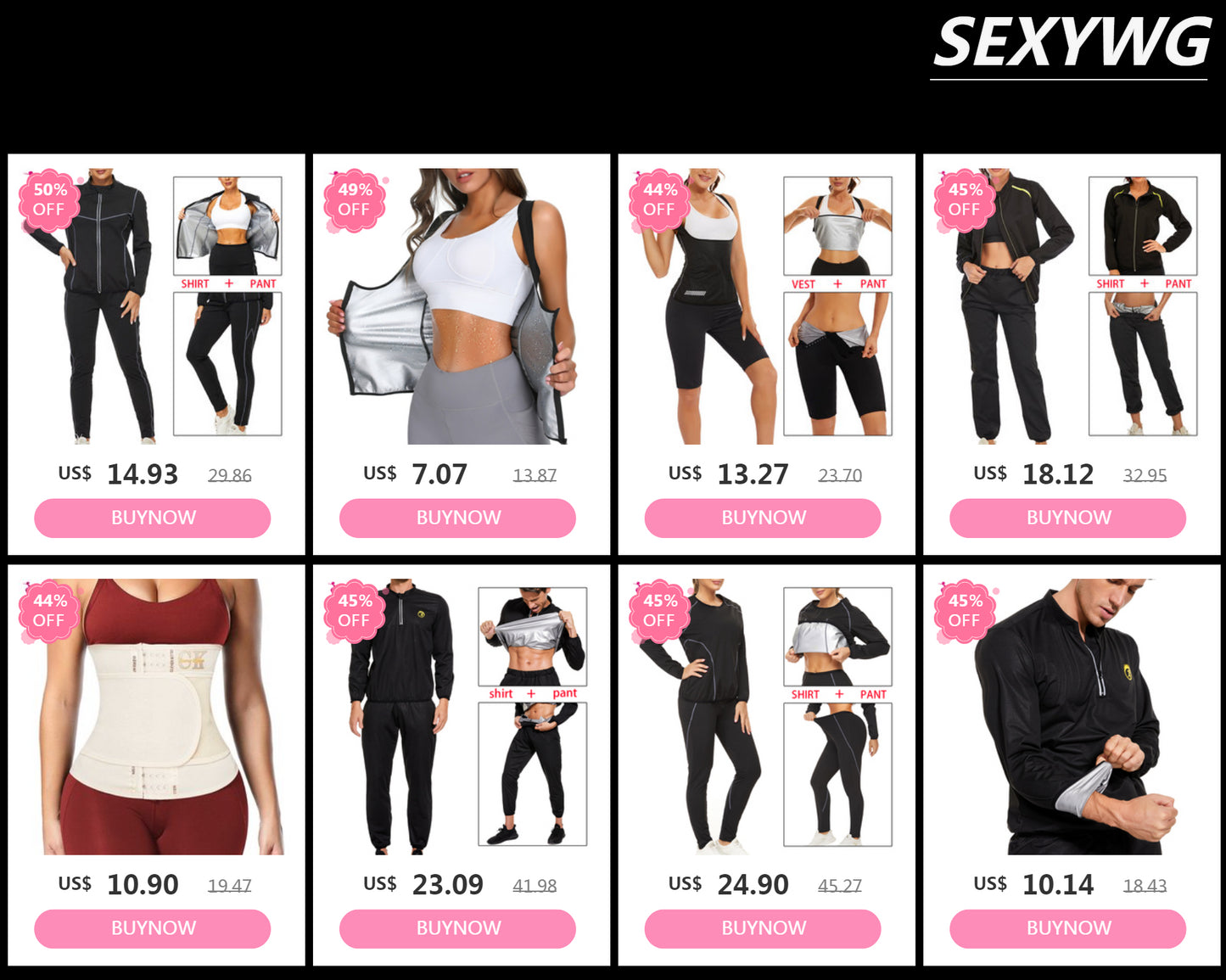 SEXYWG Women’s Sauna Waist Trainer Pants