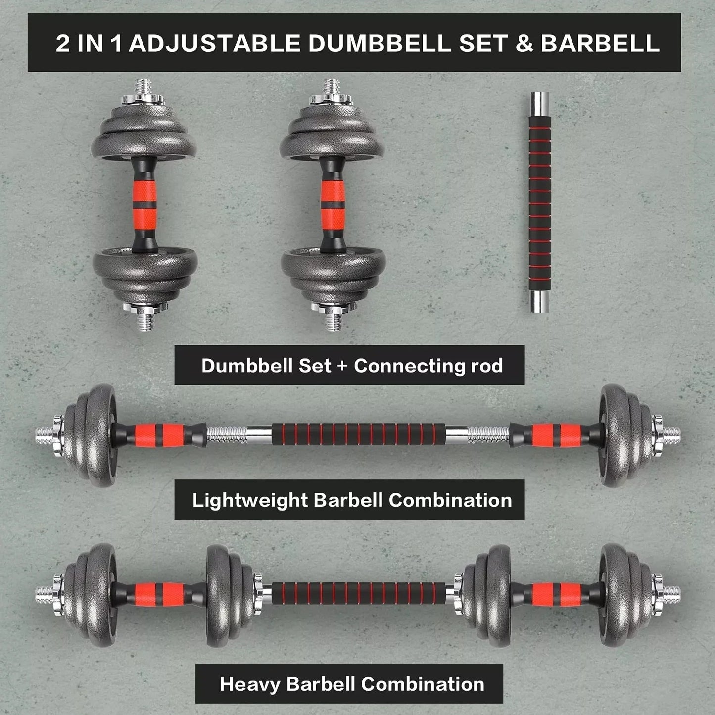 Cast Iron Adjustable Dumbbells