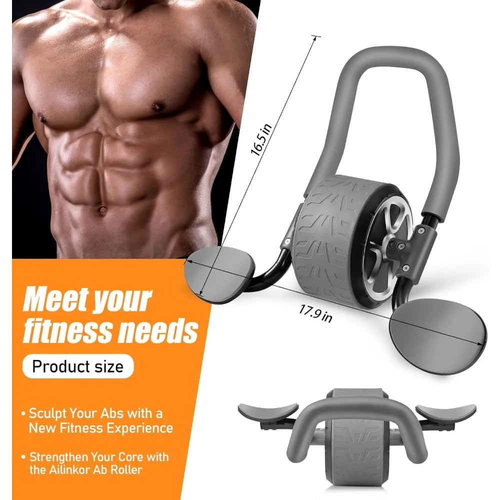 Automatic Rebound Ab Roller with Elbow Support