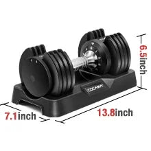 AQCDCASA Adjustable Dumbbells – 25LB/55LB