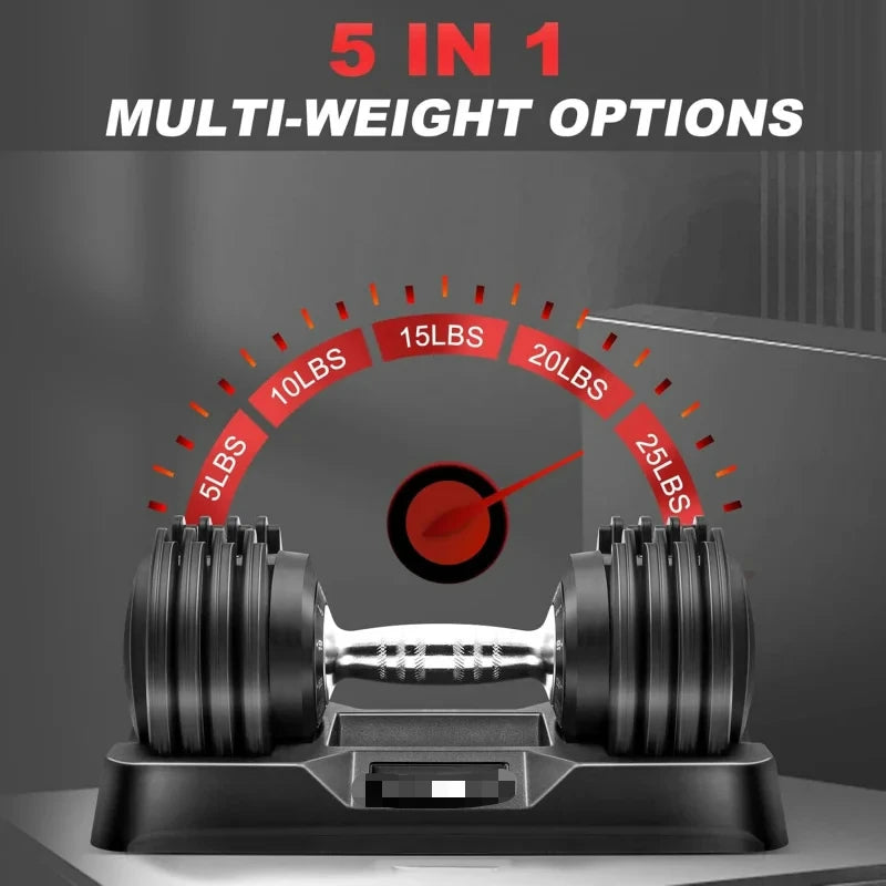 AQCDCASA Adjustable Dumbbells – 25LB/55LB