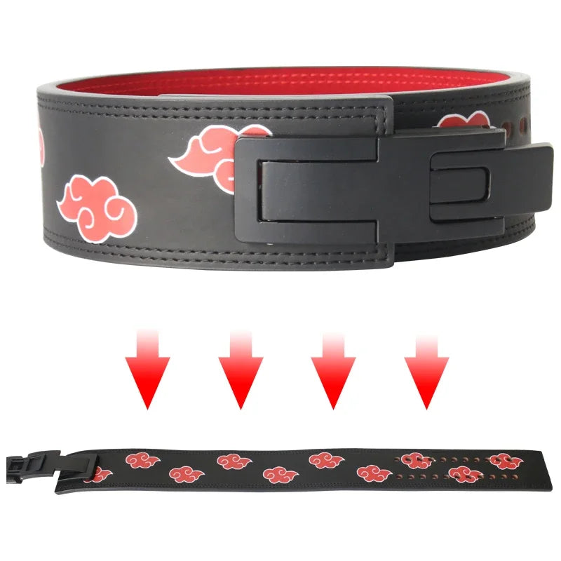 Double Row Cowhide Leather Weightlifting Belt