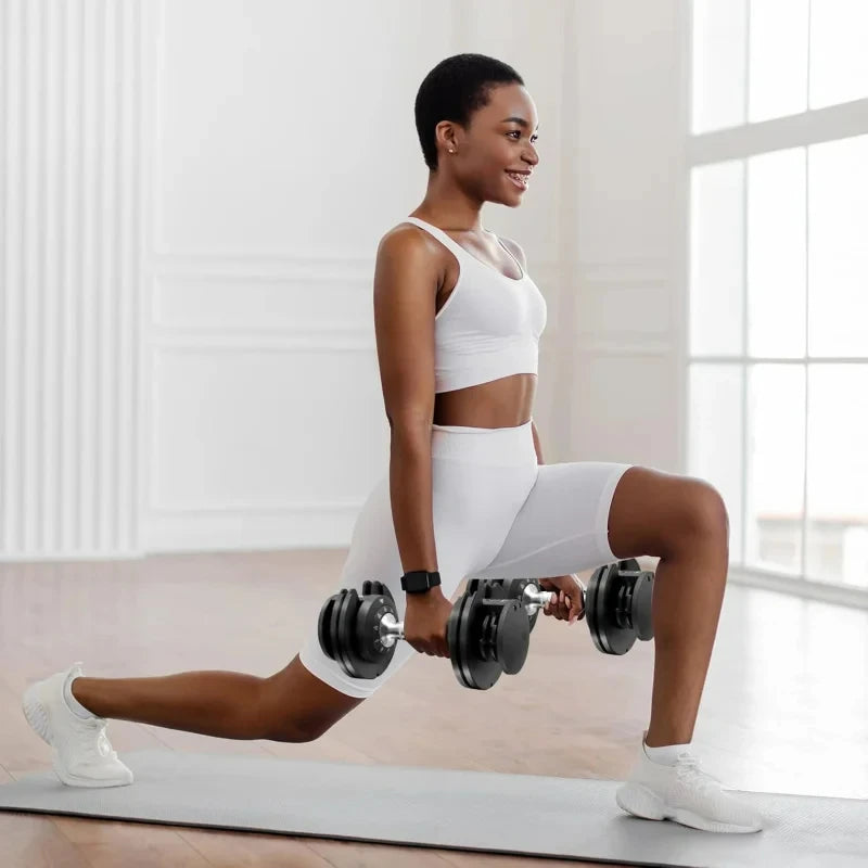 AQCDCASA Adjustable Dumbbells – 25LB/55LB