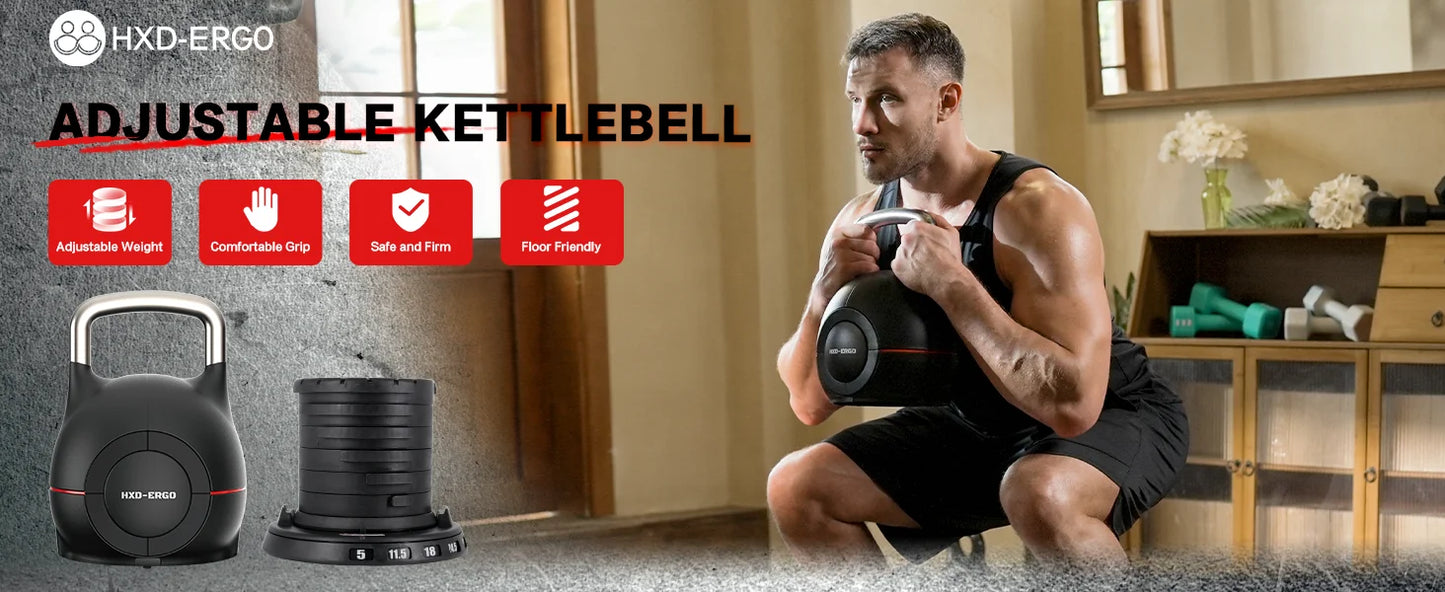 Ergonomic kettlebell set Weights(5lb-44lb)