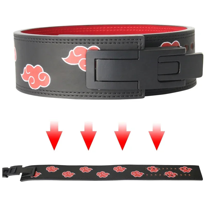 Double Row Cowhide Leather Weightlifting Belt