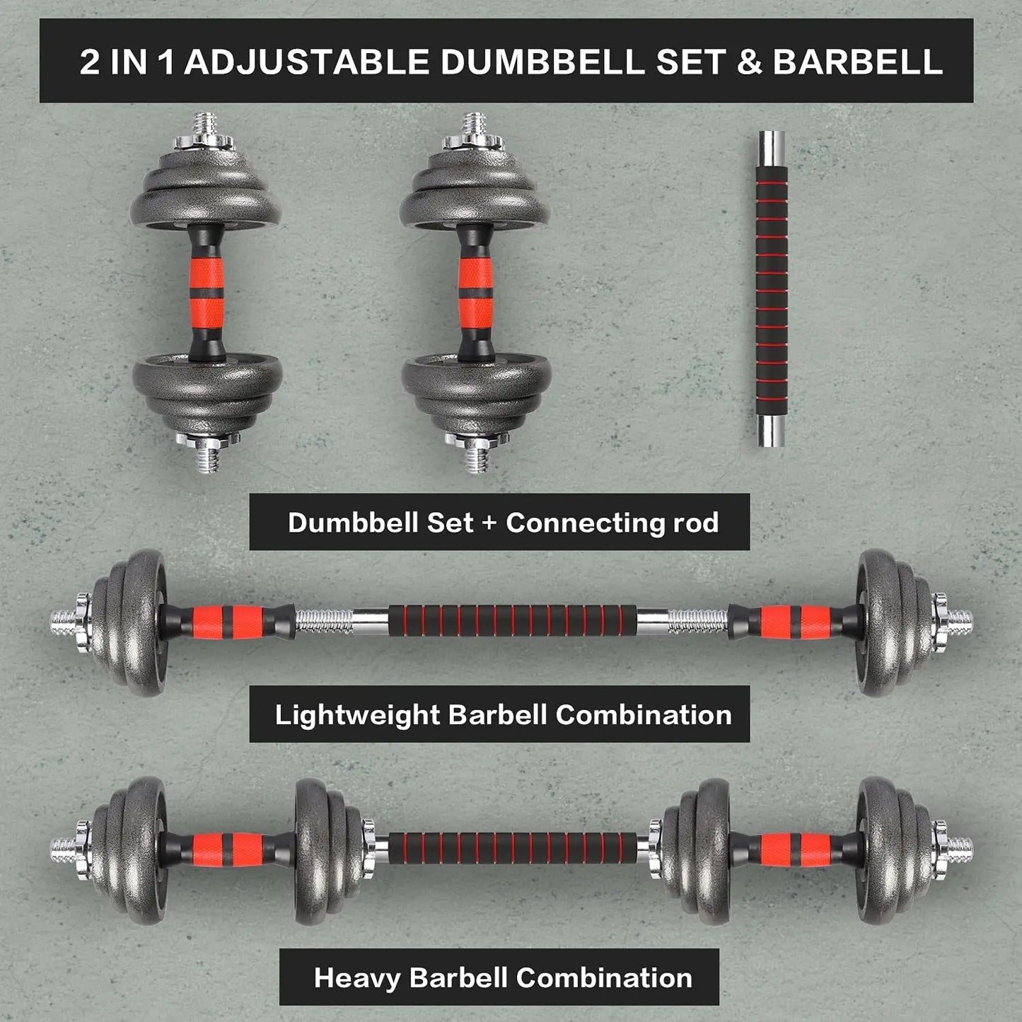 Cast Iron Adjustable Dumbbells