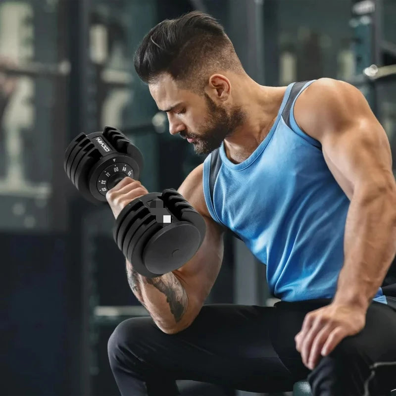 AQCDCASA Adjustable Dumbbells – 25LB/55LB