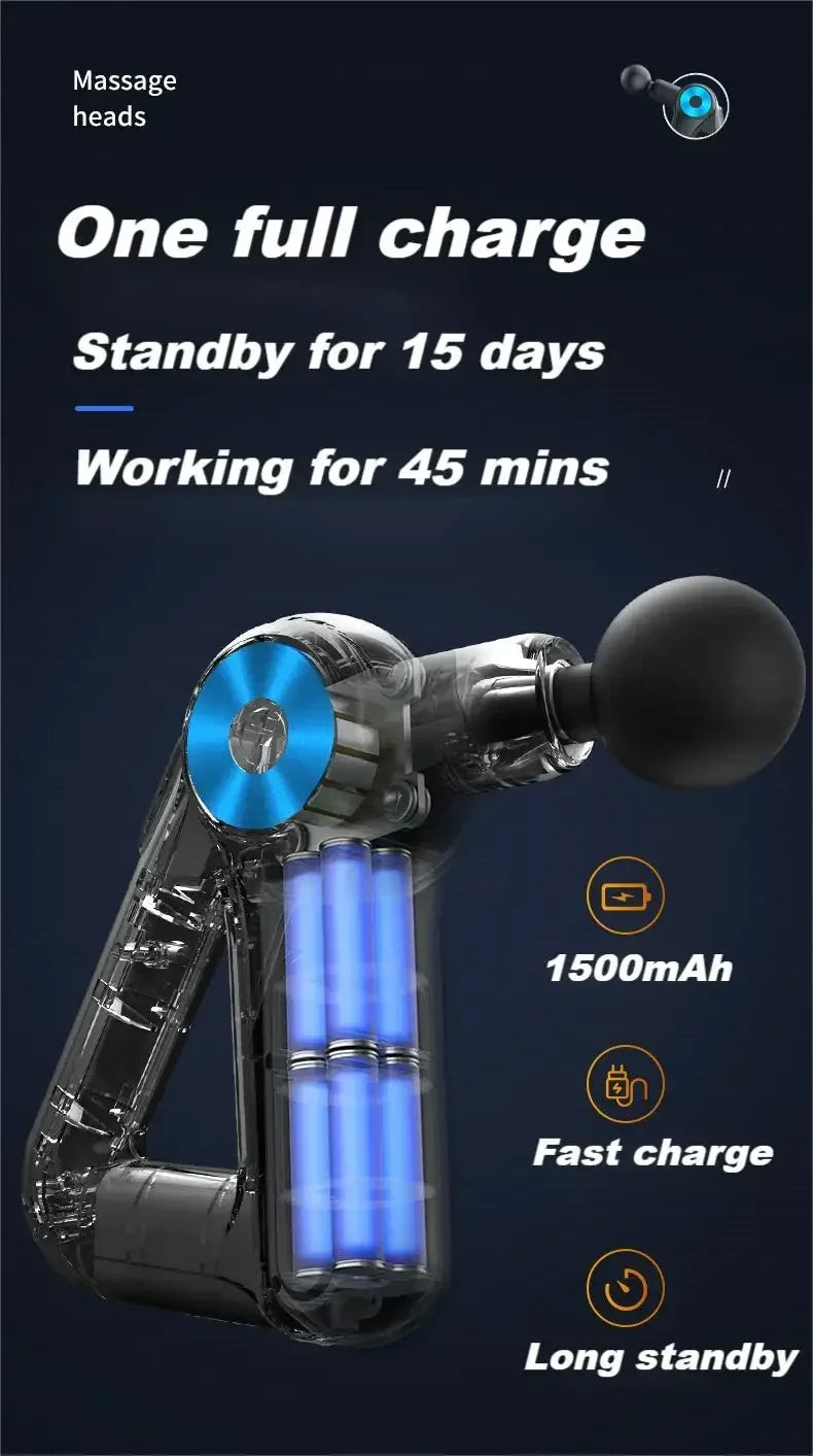 9-Head Electric Muscle Massage Gun