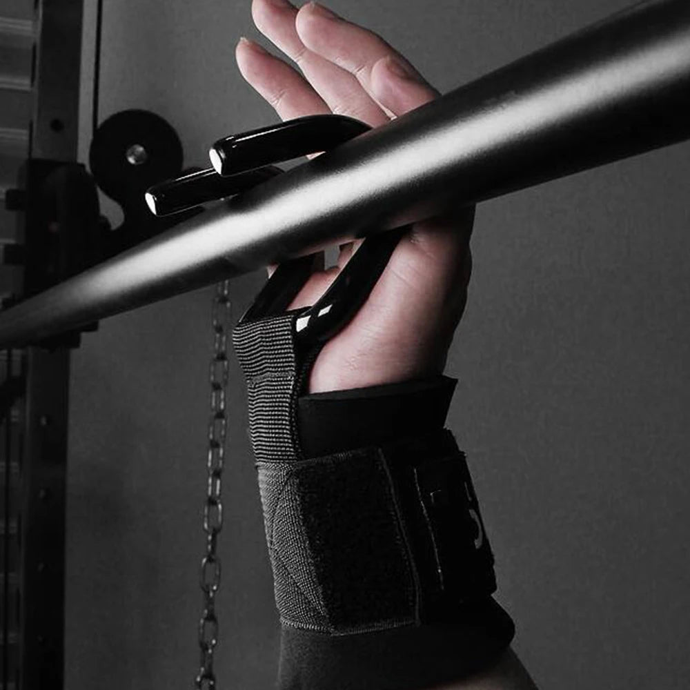 Tcare Adjustable Steel Hook Weightlifting Straps (2PCS)