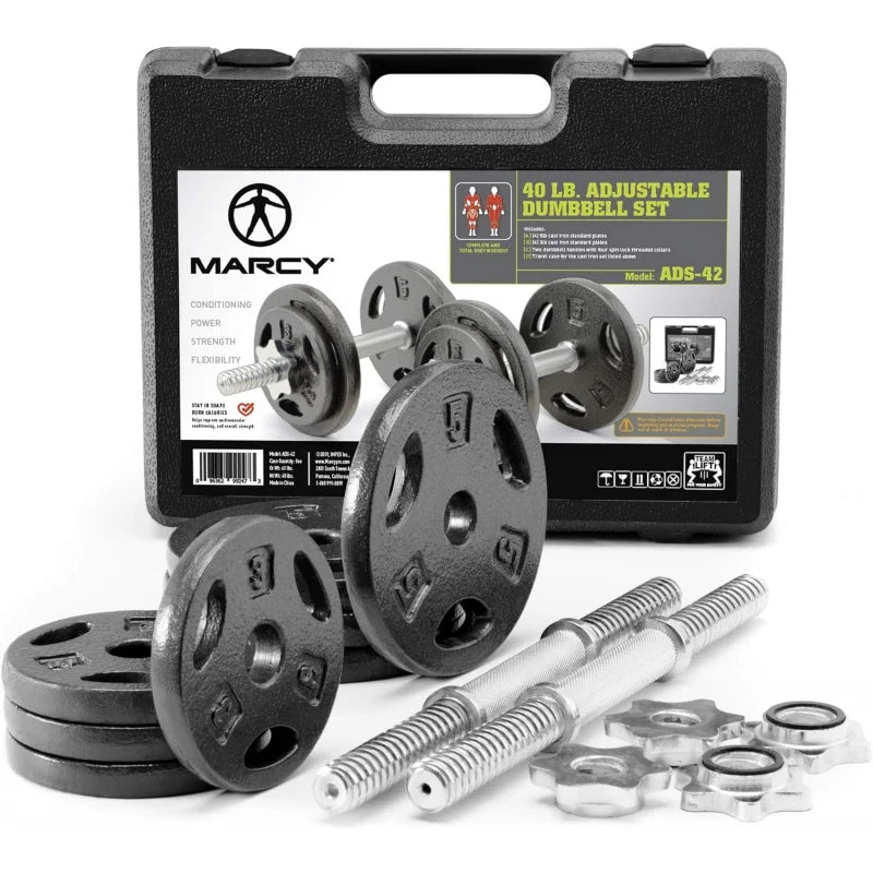 AQMarcy 40 lbs Adjustable Dumbbell Set