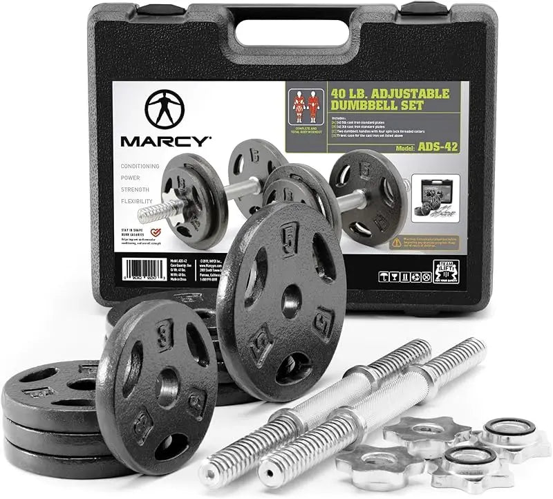 AQMarcy 40 lbs Adjustable Dumbbell Set