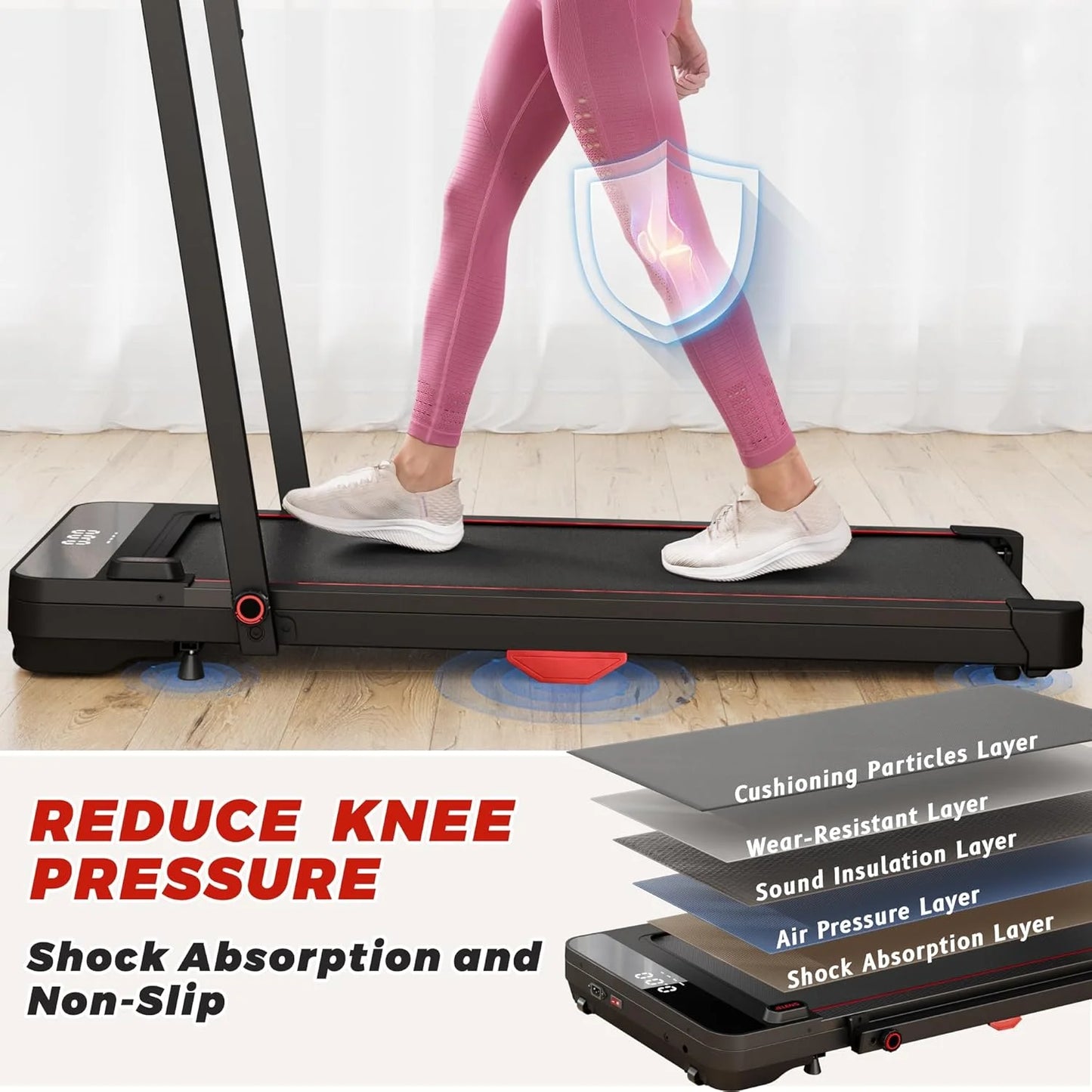 Folding Portable Treadmill with LED Display