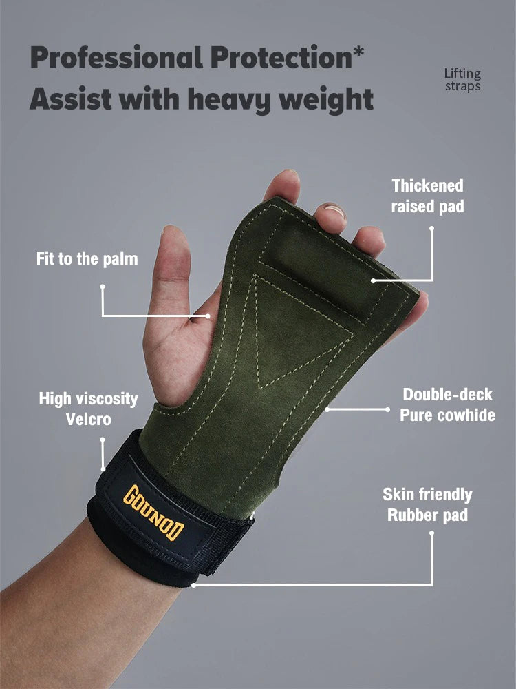 Anti-Skid Gym Gloves with Wrist Straps
