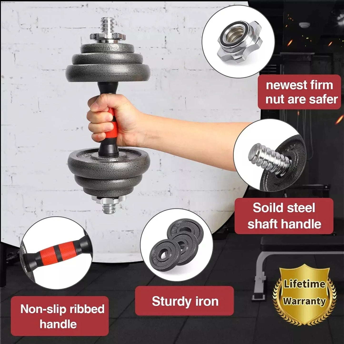 Cast Iron Adjustable Dumbbells