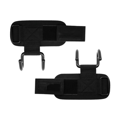 Tcare 2Pcs Adjustable Steel Hook Grips Straps Weight Lifting Strength Training Gym Fitness Wrist Support Lift Strap Pull-up Hook