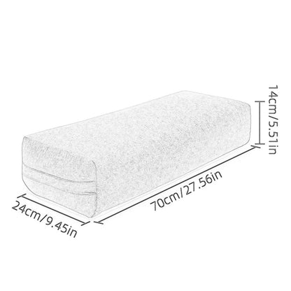 Yoga Bolster Pillow with Removable Washable Cover – Meditation & Restorative Yoga Support with Handle
