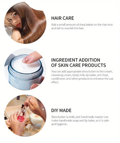 MELAO Organic Shea Butter for Body & Face Organic , 100% Raw & Unrefined to Soften, Smooth & Boost Radiance